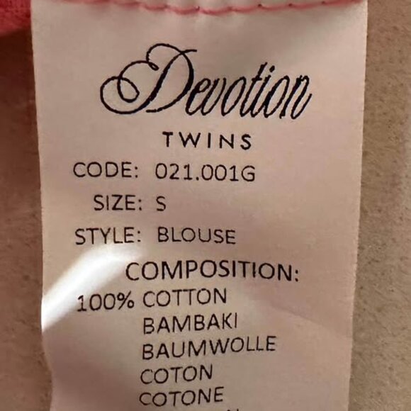 Pink cotton blouse. - Picture 4 of 4